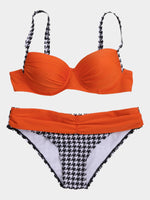 Wholesale V-Neck Sleeveless Two Piece Bikinis