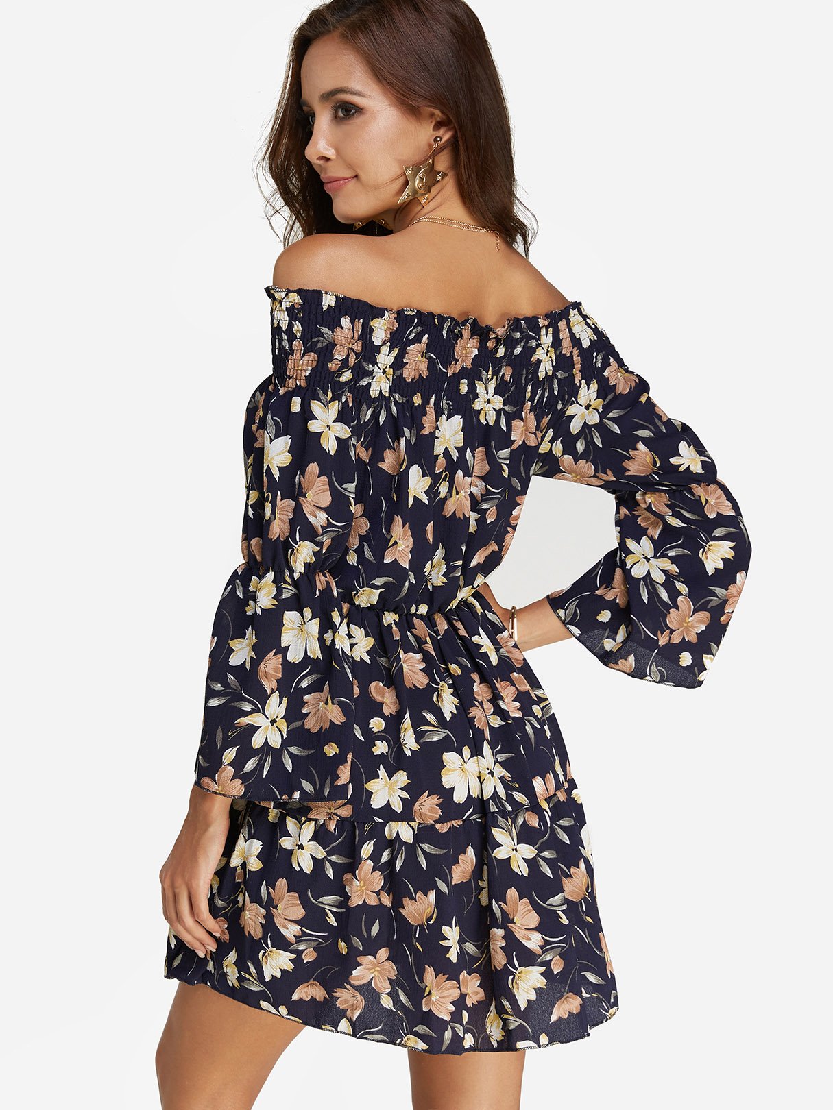 NEW FEELING Womens Black Off The Shoulder Dresses