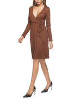 ODM Ladies Long Sleeve Midi Dress