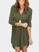 ODM Ladies Half Sleeve Chiffon Dress
