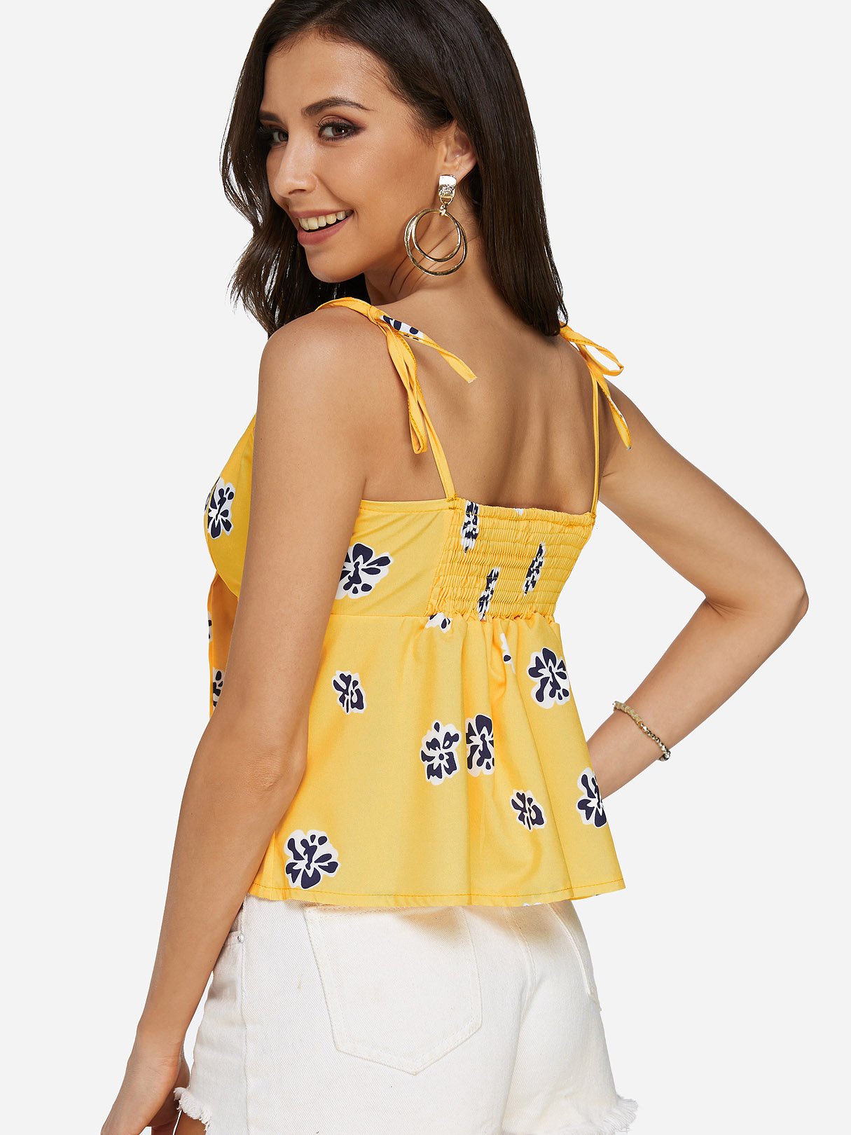 NEW FEELING Womens Yellow Camis