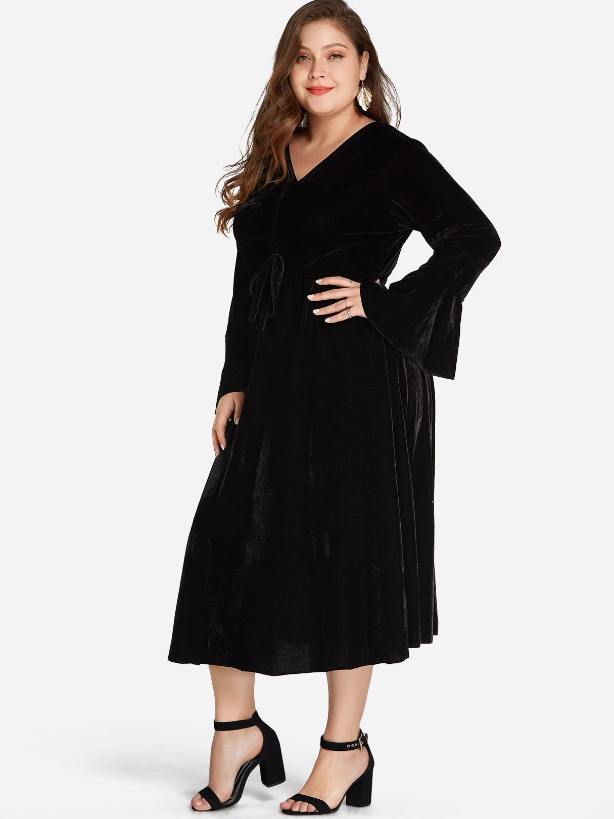 ODM Ladies Long Sleeve Plus Size Dress