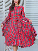 Custom Long Sleeve Long Wrap Dress