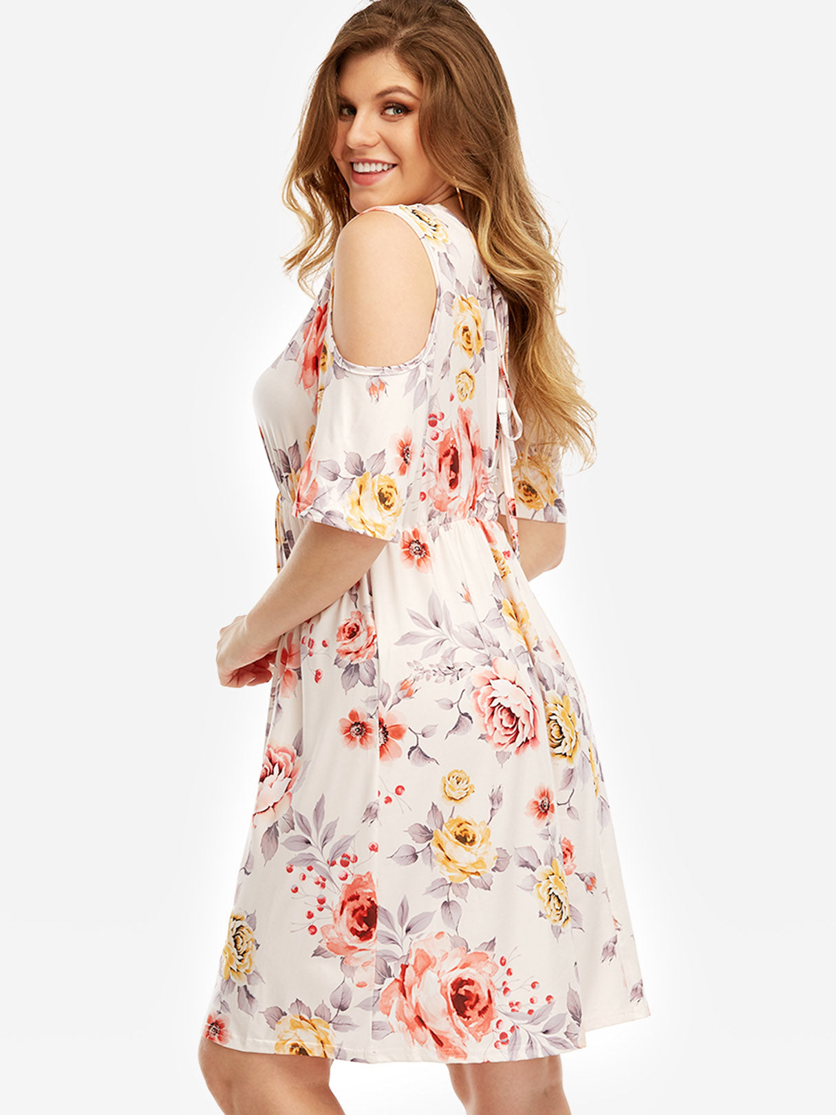 OEM Ladies Floral Plus Size Dresses