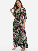 Custom Ladies V-Neck Plus Size Dress