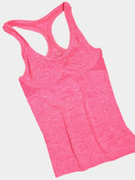 Wholesale Round Neck Plain Sleeveless Pink Tank Top