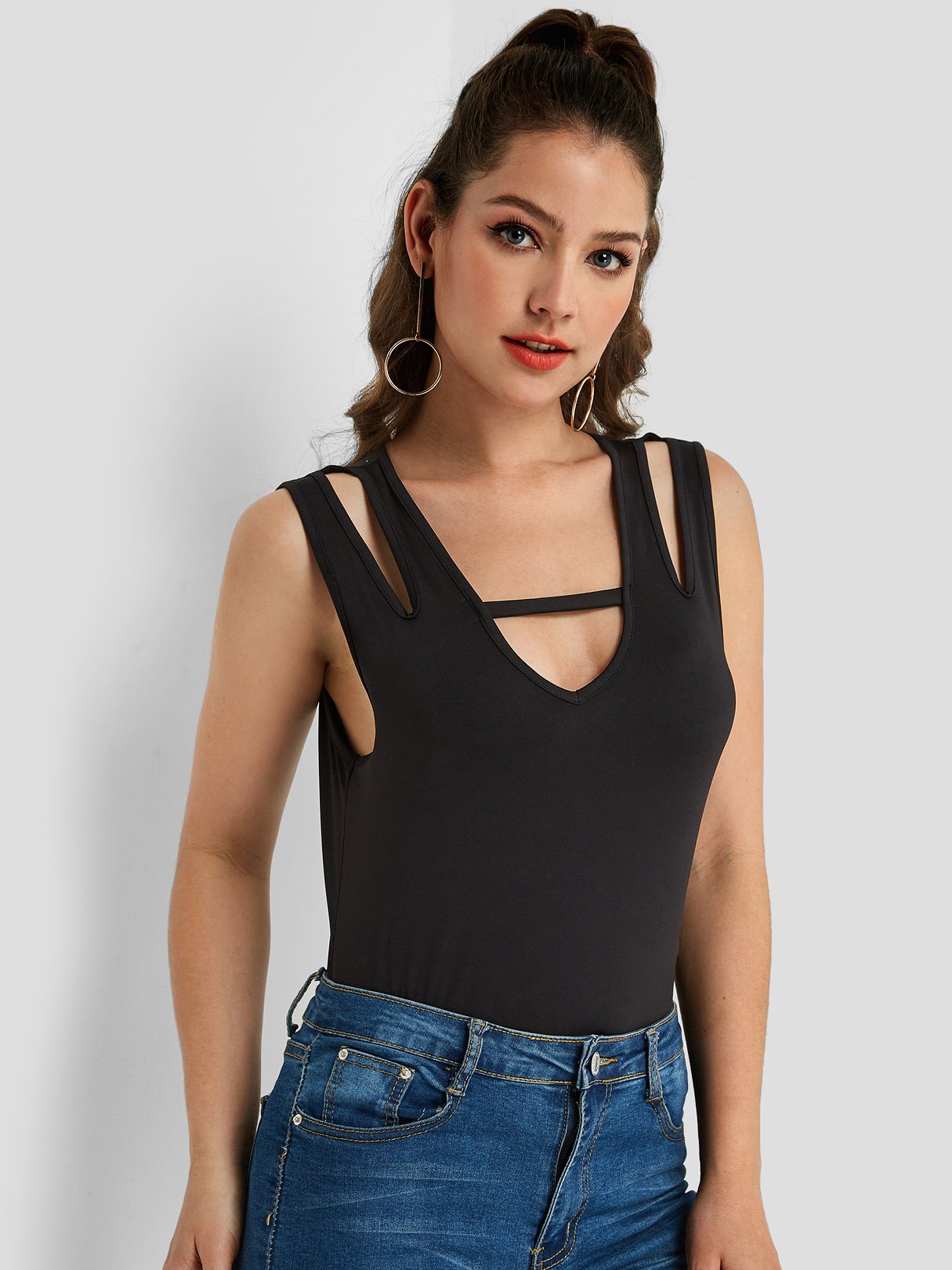 OEM Ladies Black Camis