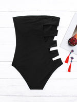 NEW FEELING Womens Black One-Pieces
