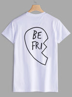 Wholesale Crew Neck Short Sleeve Letter Printed T-Shirt