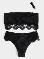 NEW FEELING Womens Black Bikinis
