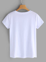 NEW FEELING Womens White T-Shirts