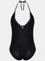 NEW FEELING Womens Black One-Pieces