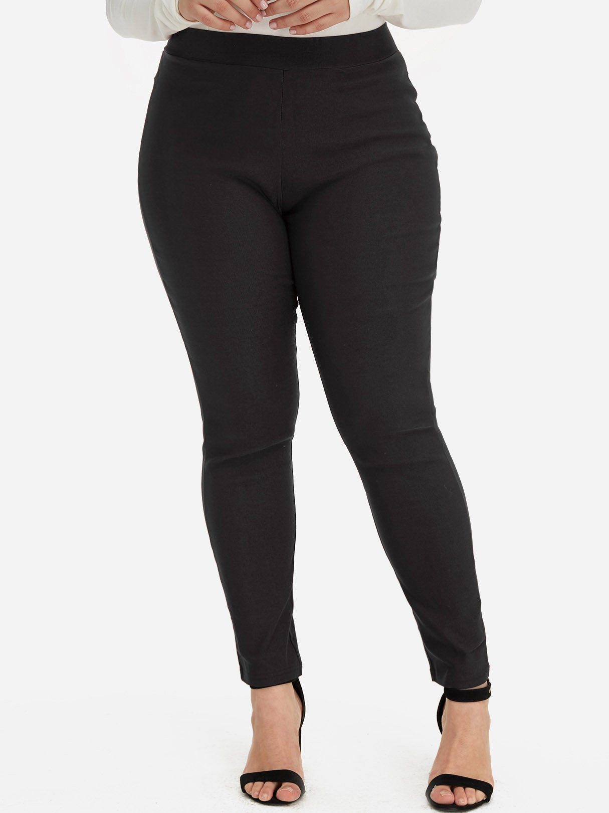 NEW FEELING Womens Black Plus Size Bottoms