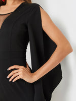 OEM ODM Black Cocktail Dress With Sleeves