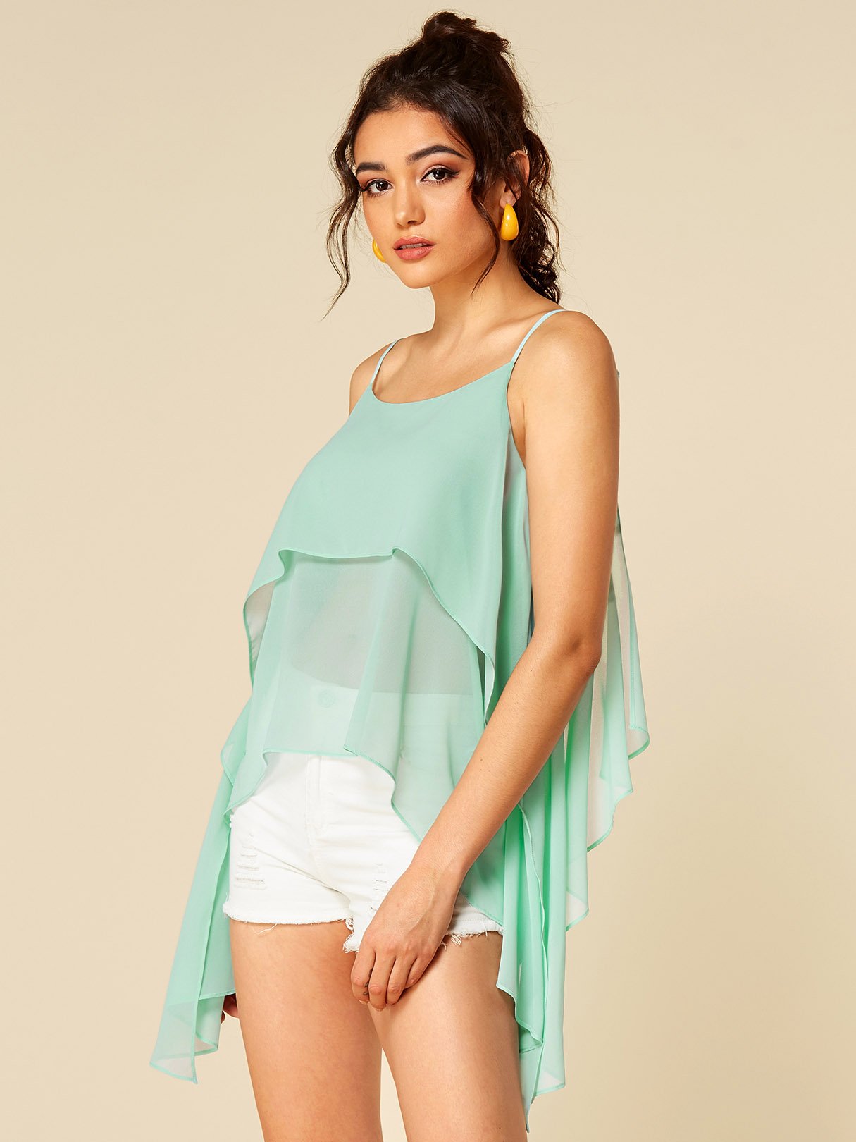 OEM Ladies Green Camis
