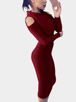 NEW FEELING Womens Burgundy Bodycon Dresses