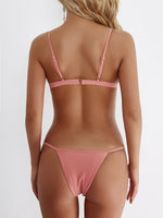 Custom Ladies Deep V Neck Two Piece Bikinis