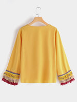 NEW FEELING Womens Yellow T-Shirts