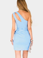 NEW FEELING Womens Blue Mini Dresses
