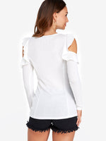 NEW FEELING Womens White T-Shirts