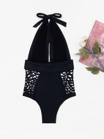 NEW FEELING Womens Black One-Pieces