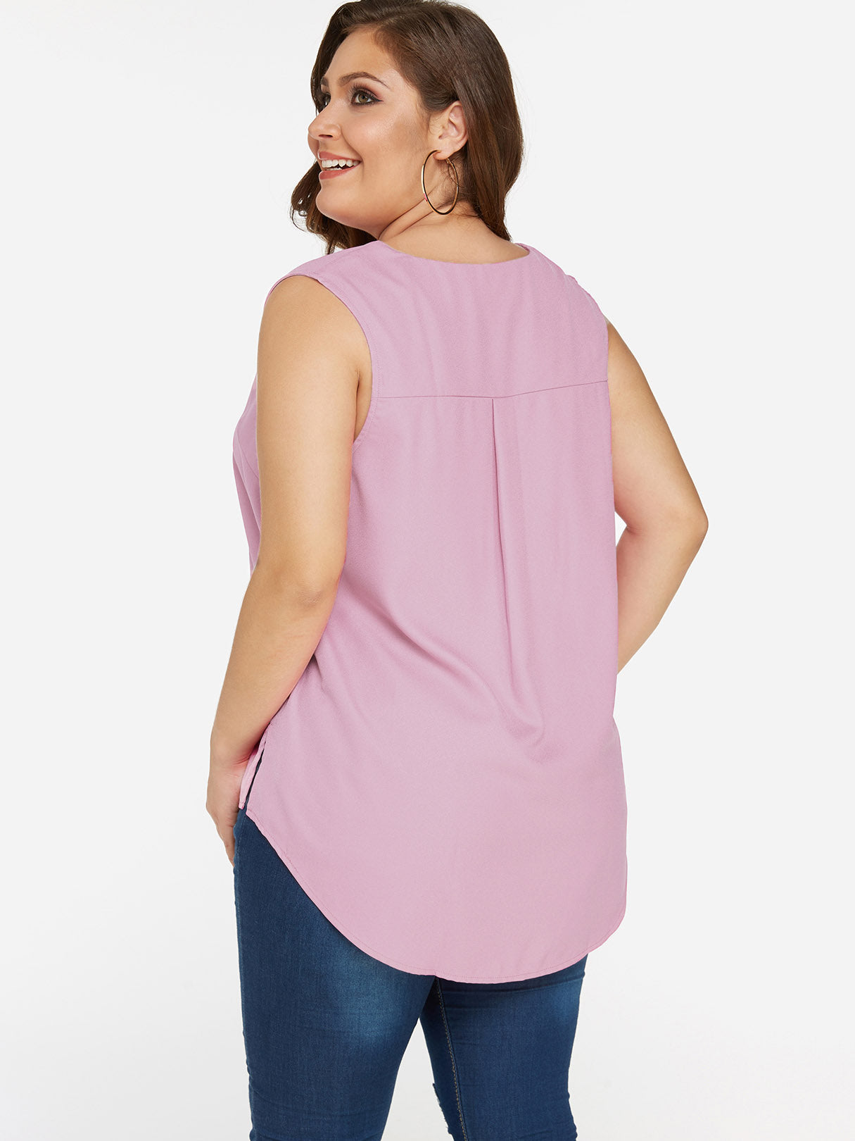 Custom Ladies Plus Size Cotton Blouses