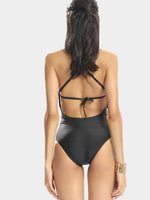 NEW FEELING Womens Black One-Pieces