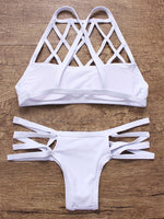 NEW FEELING Womens White Bikinis