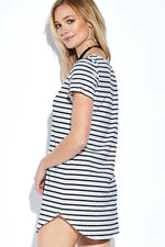 NEW FEELING Womens Striped Mini Dresses