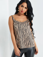 Wholesale V-Neck Zebra Sleeveless Camis