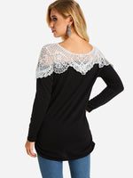 NEW FEELING Womens Black T-Shirts