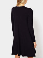 NEW FEELING Womens Black Casual Dresses