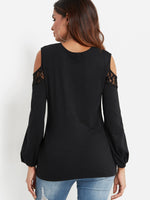 NEW FEELING Womens Black T-Shirts