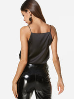 NEW FEELING Womens Black Camis