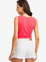 NEW FEELING Womens Red Camis