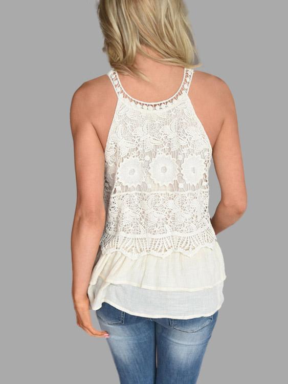 NEW FEELING Womens White Camis