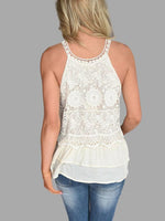 NEW FEELING Womens White Camis