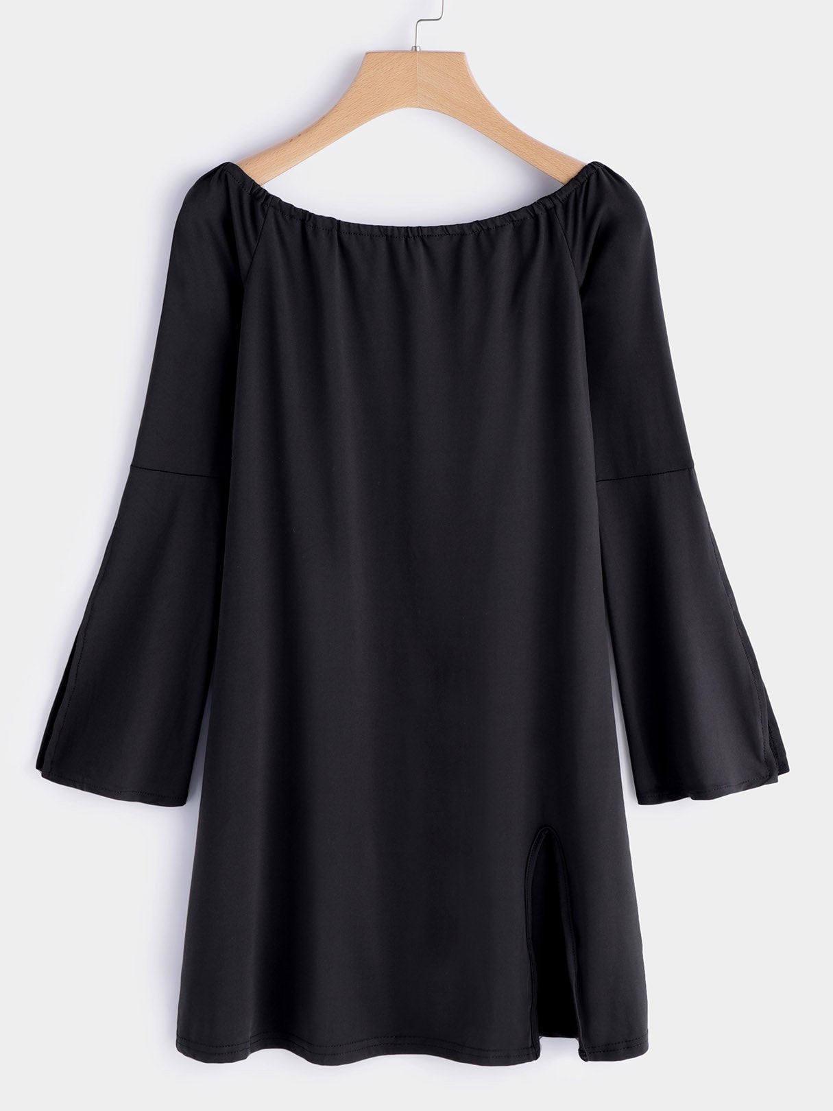 NEW FEELING Womens Black Off The Shoulder Dresses