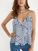 Wholesale Sleeveless V-Neck Geometrical Camis