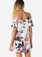 NEW FEELING Womens White Floral Dresses