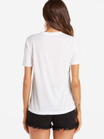 NEW FEELING Womens White T-Shirts