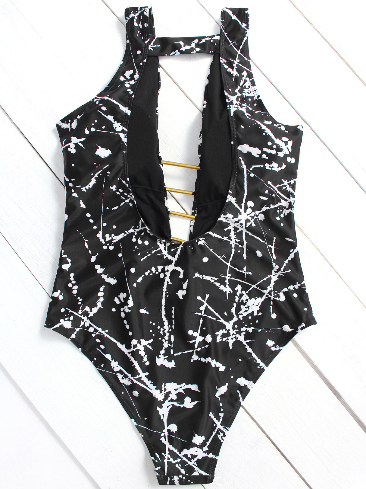 NEW FEELING Womens Black Plus Size Swimwear