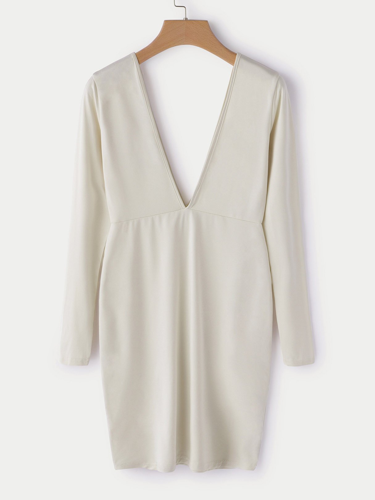 NEW FEELING Womens Beige V-Neck Dresses