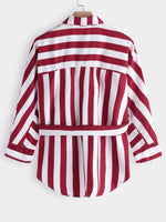 NEW FEELING Womens Striped Plus Size Tops