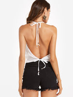 NEW FEELING Womens White Camis
