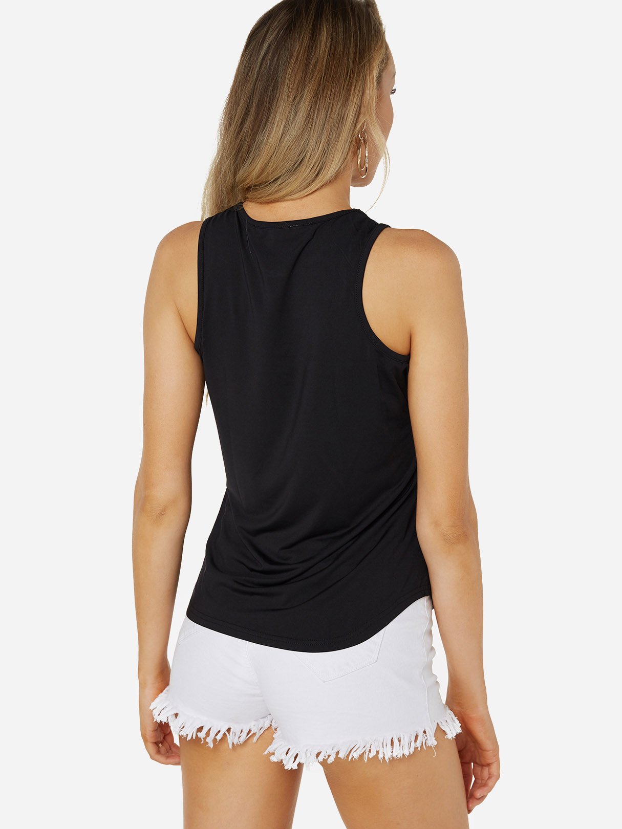 NEW FEELING Womens Black Camis