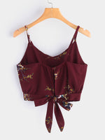 NEW FEELING Womens Burgundy Camis