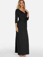 Custom Ladies V-Neck Maxi Dress