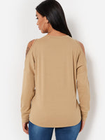 NEW FEELING Womens Apricot T-Shirts