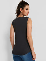 NEW FEELING Womens Black Camis